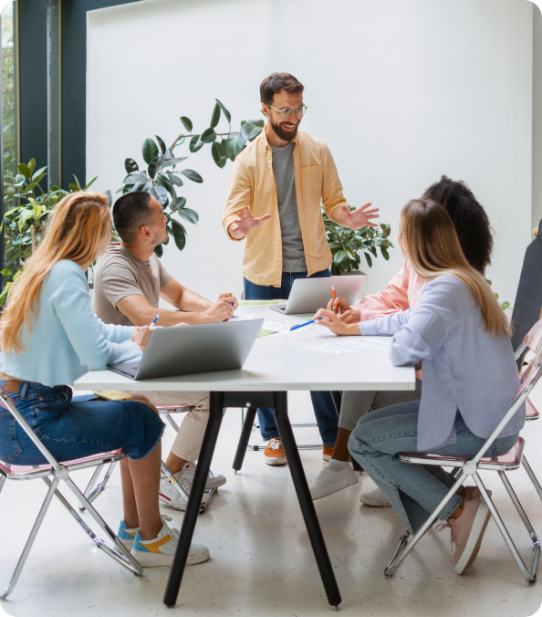 Professional woman holding a cup